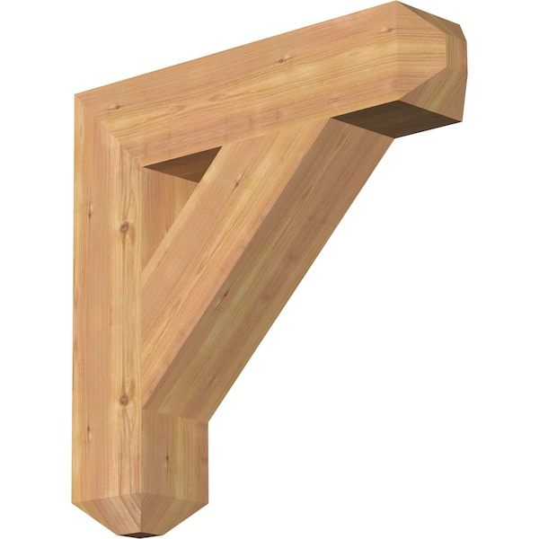Ekena Millwork Traditional Craftsman Smooth Bracket, Western Red Cedar, 5 1/2"W x 26"D x 26"H BKT06X26X26TRA04SWR - main